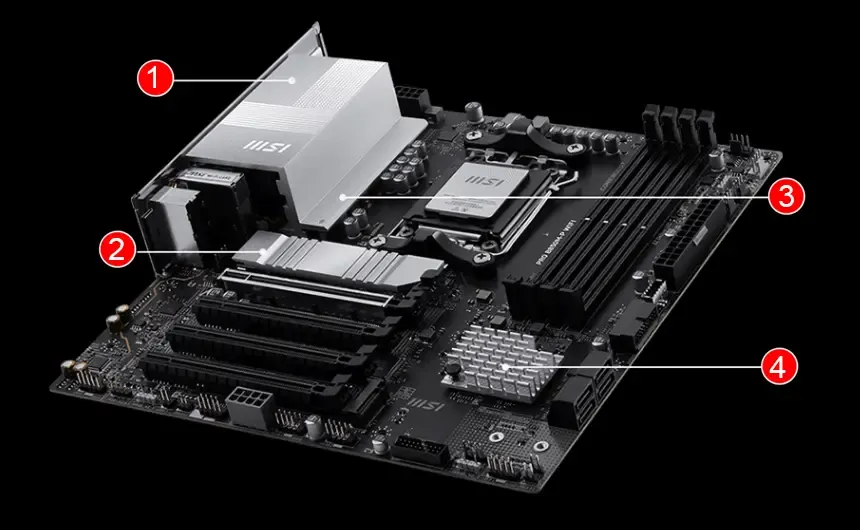 MSI PRO B850M-A WiFi Micro-ATX Gaming Motherboard Featuring Advanced Cooling Solutions and Heat Dissipation Technologies
