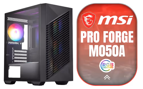 msi-pro-forge-m050a-mini-tower-gaming-case-rgb - Image 1