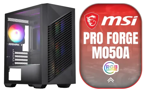 msi-pro-forge-m050a-mini-tower-gaming-case-rgb - Image 1
