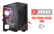 MSI Pro Forge M050A Mini Tower Gaming Case with RGB Fans - image 1
