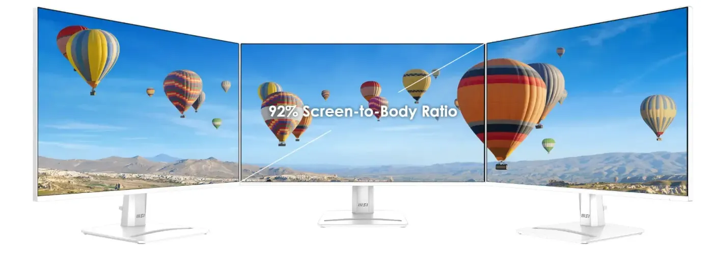 Four-side slim bezel display of the MSI PRO MP275W E2