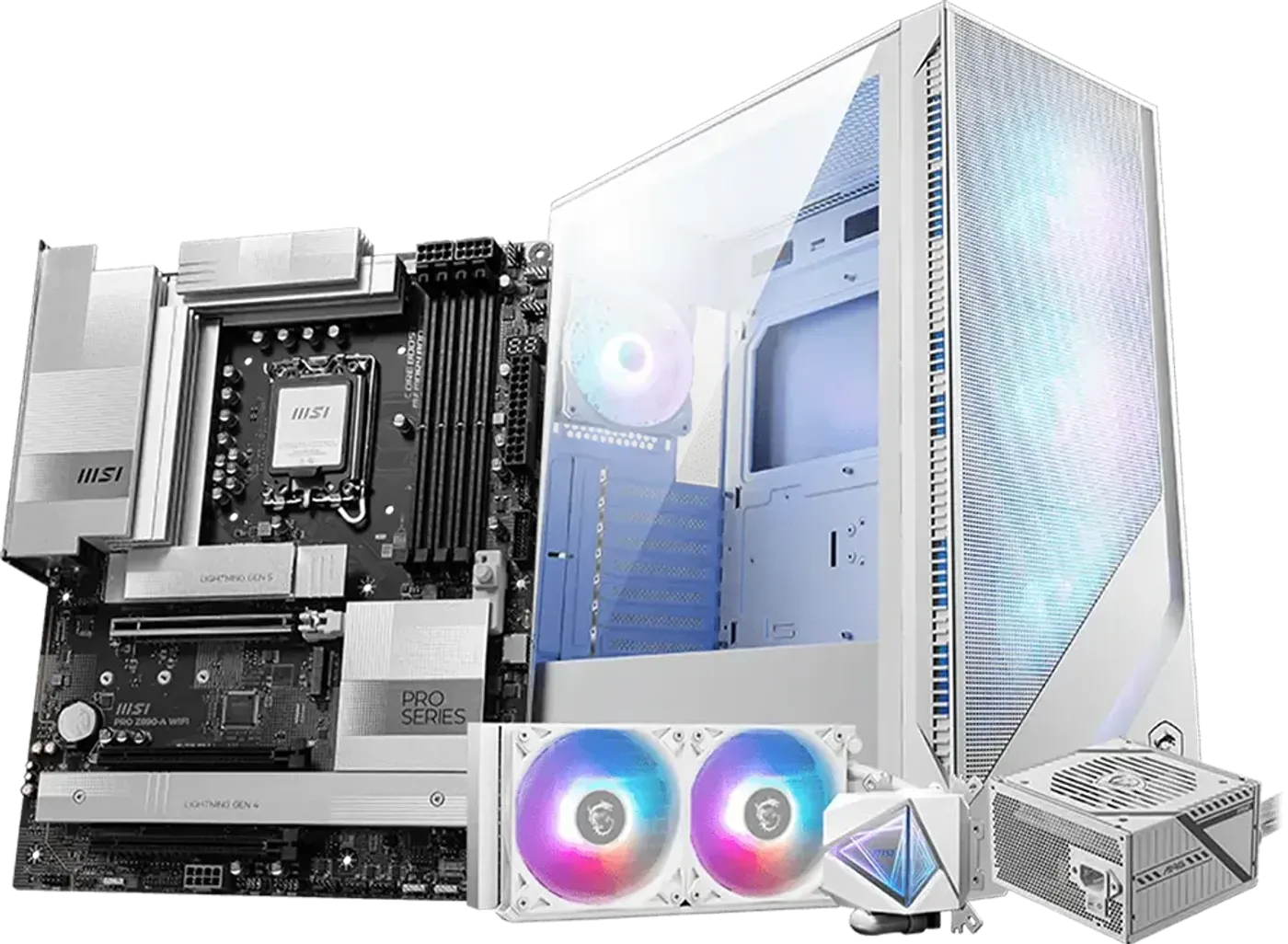 MSI PRO Z890-A WIFI motherboard highlighting its professional design for business use