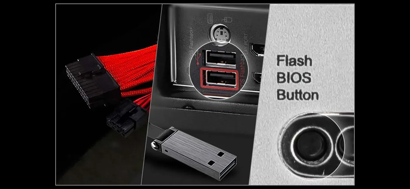 Close up of the EZ PCIe release button on the MSI motherboard