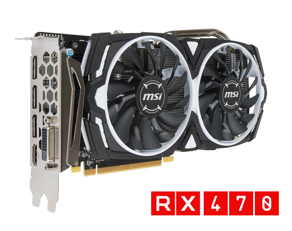 MSI Radeon RX 470 ARMOR 8GB GDDR5 OC