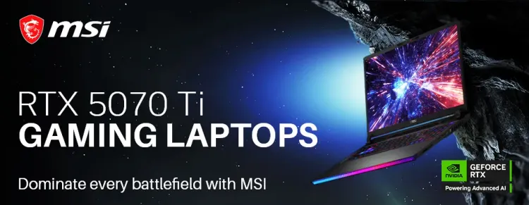 MSI RTX 5070 Ti Gaming Laptops