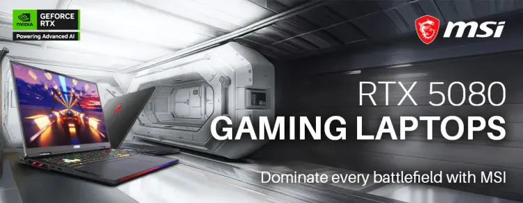 MSI RTX 5080 Gaming Laptops