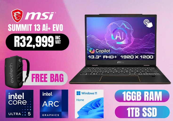 MSI Summit 13 AI+ Evo A2VMTG Ultra 7 16GB RAM & 1TB SSD Laptop