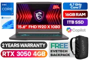 MSI THIN 15 B12UC Core i7 RTX 3050 Laptop with 1TB SSD - image 1