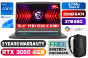 MSI THIN 15 B12UC Core i7 RTX 3050 Laptop with 32GB RAM & 2TB SSD - image 1