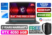 MSI THIN 15 B12VE Intel Core i7 RTX 4050 Gaming Laptop With 32GB RAM - image 1