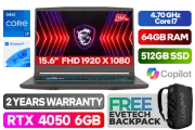 MSI THIN 15 B12VE Intel Core i7 RTX 4050 Gaming Laptop With 64GB RAM - image 1