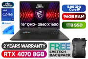 MSI VECTOR 16 HX A14VGG 14th Gen Intel® Core™ i9 RTX 4070 Gaming Laptop With 96GB RAM - image 1