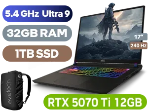 MSI Vector 17 HX 32GB/1TB RTX 5070 Ti