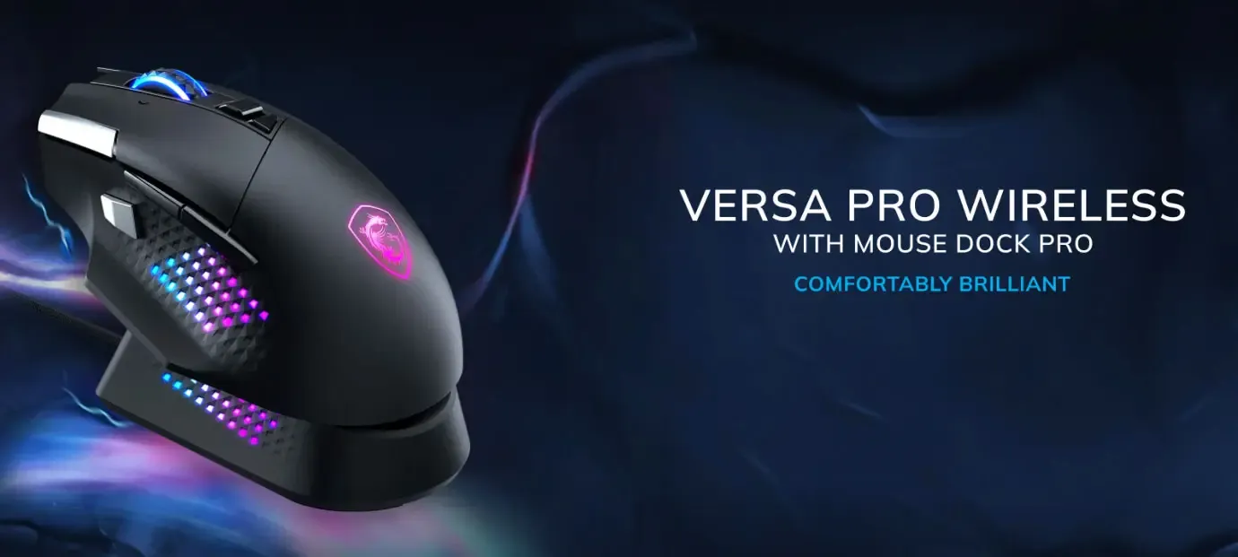 Versa PRO Wireless Gaming Mouse and Wireless Charging Dock - Mobile View
