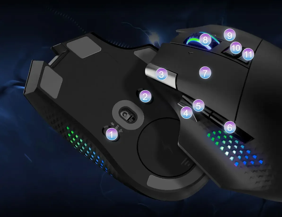 MSI VERSA PRO Wireless + Mouse Dock Pro — 26000 DPI, Bluetooth 5.3