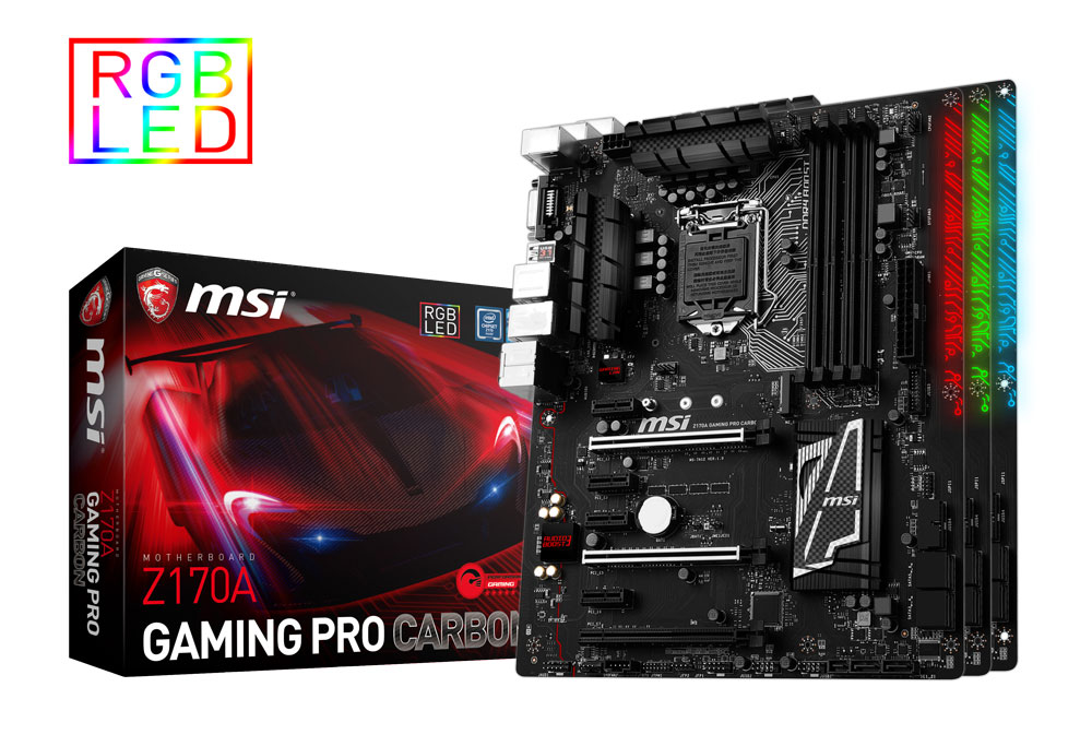 その他 MSI Z170A GAMING PRO CARBON + i7 7700 MSI Z170A GAMING PRO CARBON Intel Motherboard | Evetech
