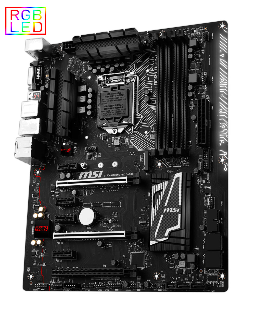 MSI Z170A GAMING PRO CARBON Intel Motherboard | Evetech