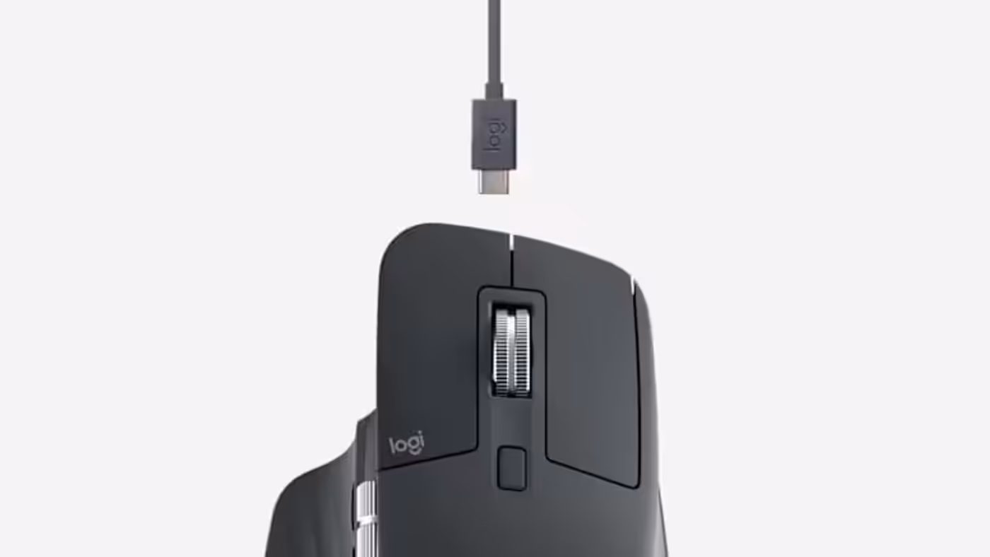 USB Type-C charging connection for the MX Master 3S mouse