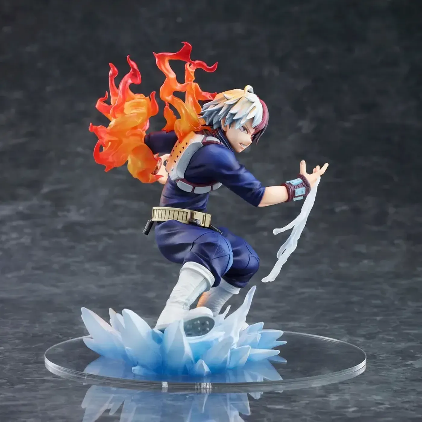 Shoto Todoroki figure showing the detail of his hero costume