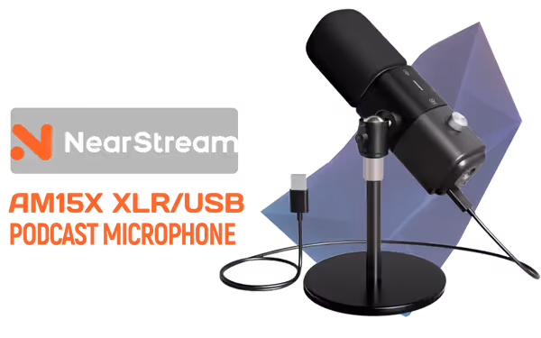 NearStream AM15X XLR/USB Podcast Microphone with AI Noise Cut - image 1 NearStream AM15X XLR/USB Podcast Microphone with AI Noise Cut - image 1