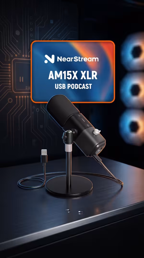 [OPEN BOX] NearStream AM15X XLR/USB Podcast Microphone with Desk Stand