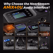 NearStream AMIX40U USB Audio Mixer w/ Dual XLR 48V - image 2