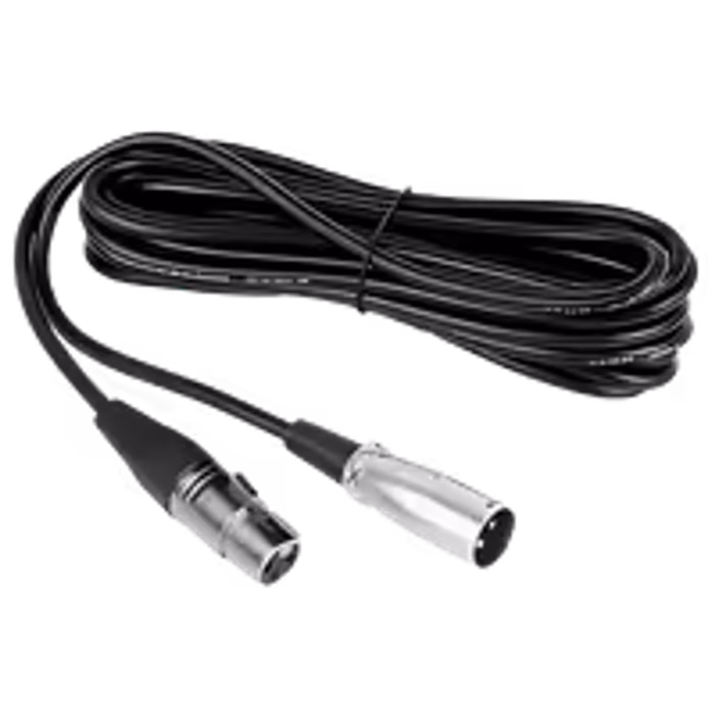 Durable XLR Cable with Reinforced Metal Strain Relief and PVC Jacket