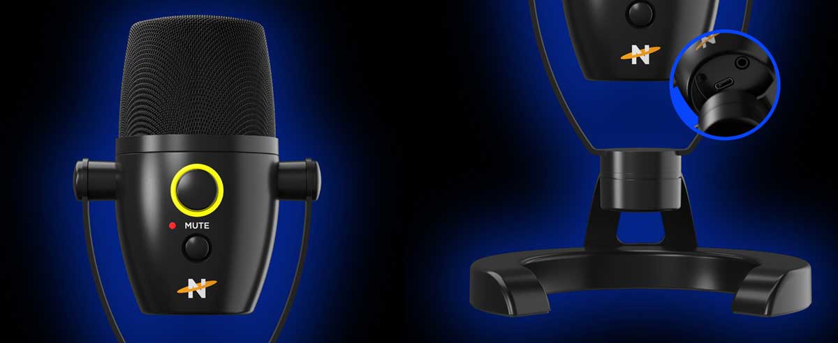 Neat Bumblebee II USB Gaming Microphone in use