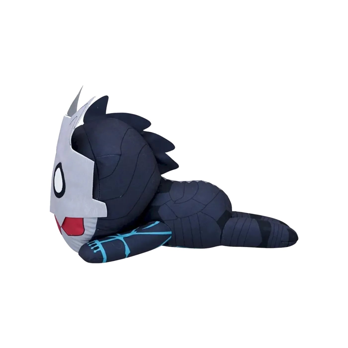 Close-up of the face on the Kaiju No. 8 NESOBERI L plush