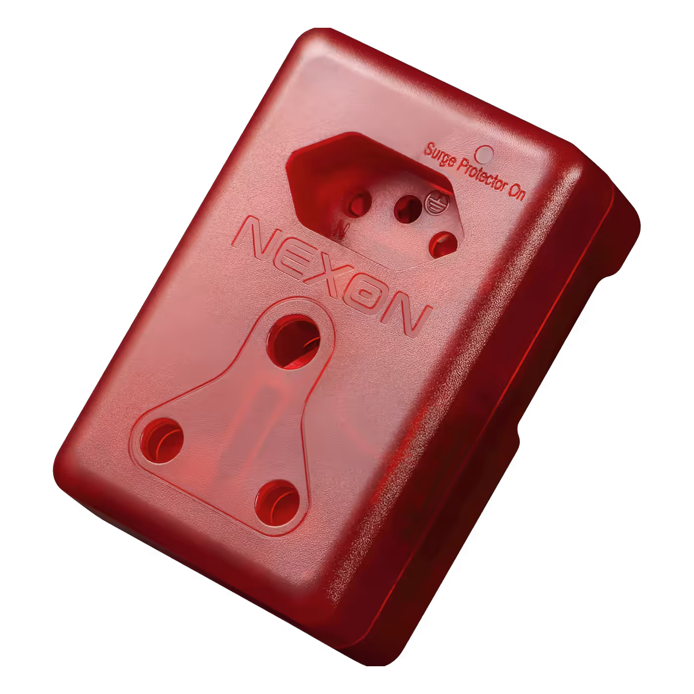 Nexon 2-Way High Surge Adaptor in red, angled view