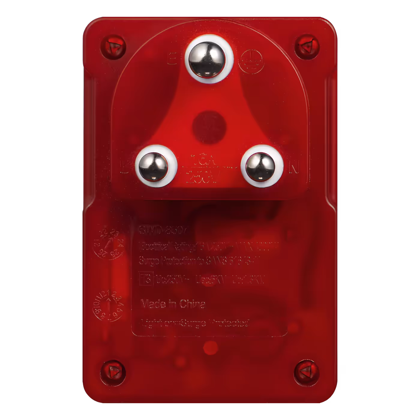 Back of the Nexon 2-Way High Surge Adaptor with its three-pin plug