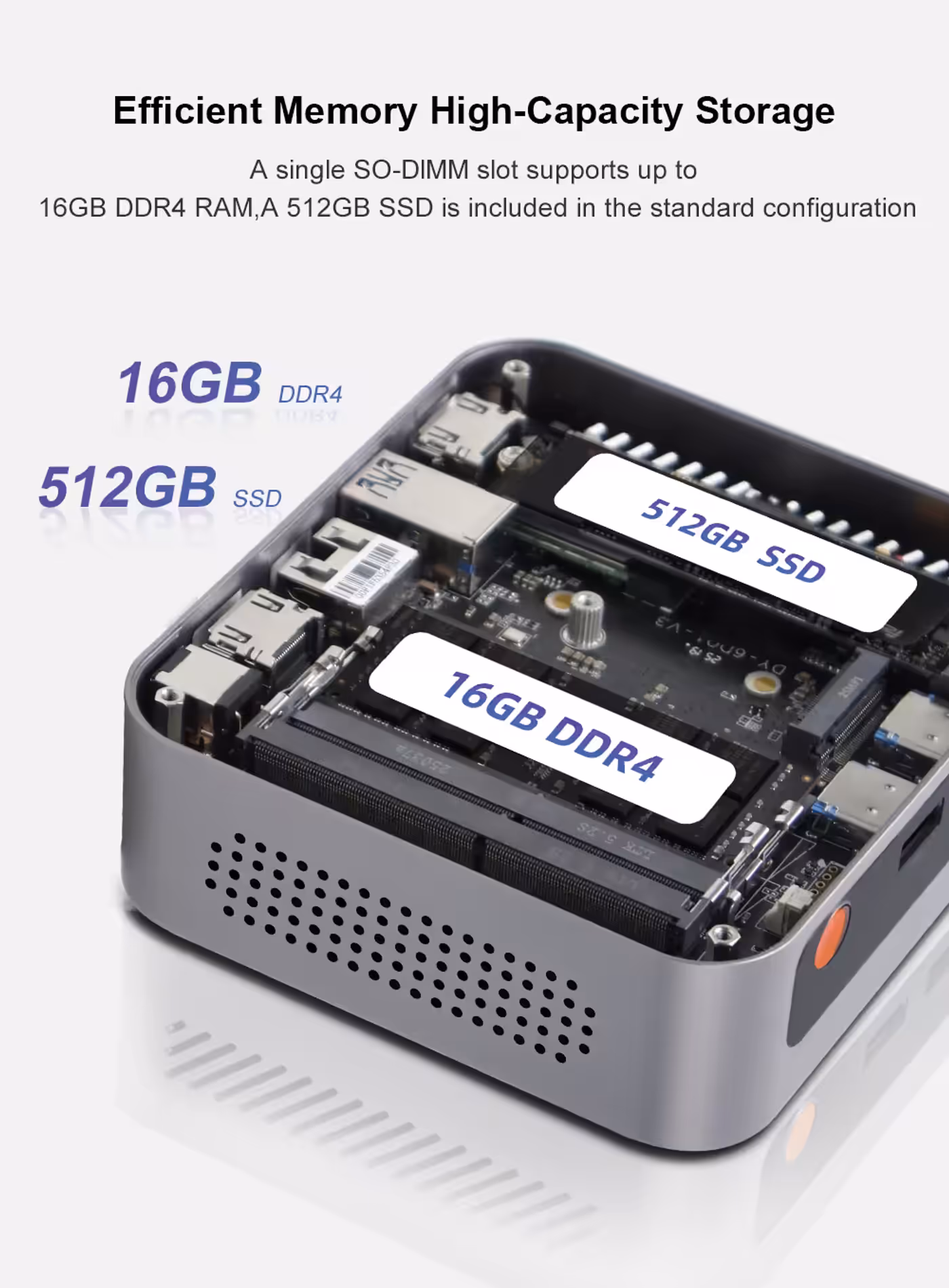 Rear panel of the Ninkear M7 V2 showing dual HDMI 2.0 ports