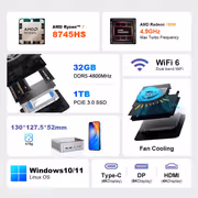 Ninkear M8 Mini PC Ryzen 7-8745HS 16GB 1TB Win11 Pro - image 18
