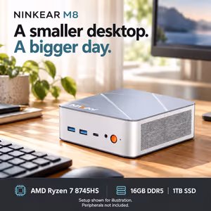 Ninkear M8 Mini PC Ryzen 7-8745HS 16GB 1TB Win11 Pro - image 2