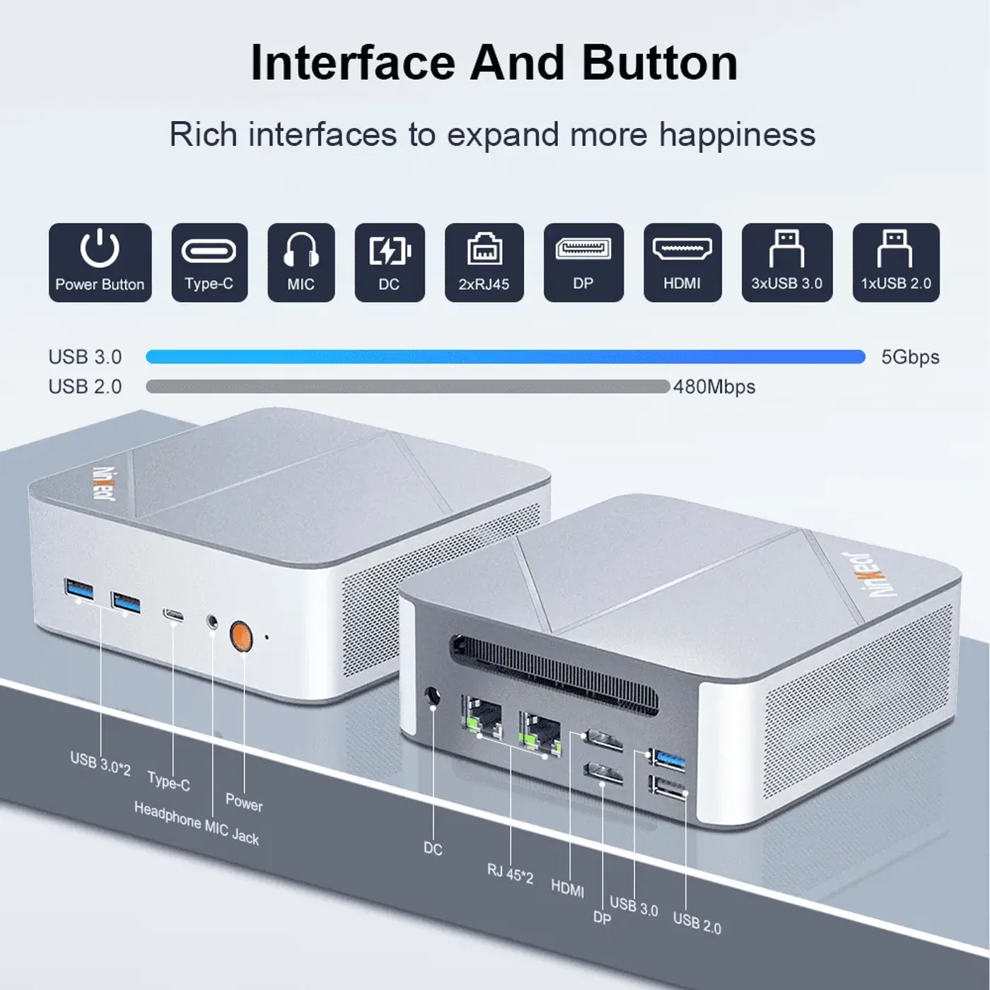Ninkear M8 Mini PC Ryzen 7-8745HS 16GB 1TB Win11 Pro | Evetech