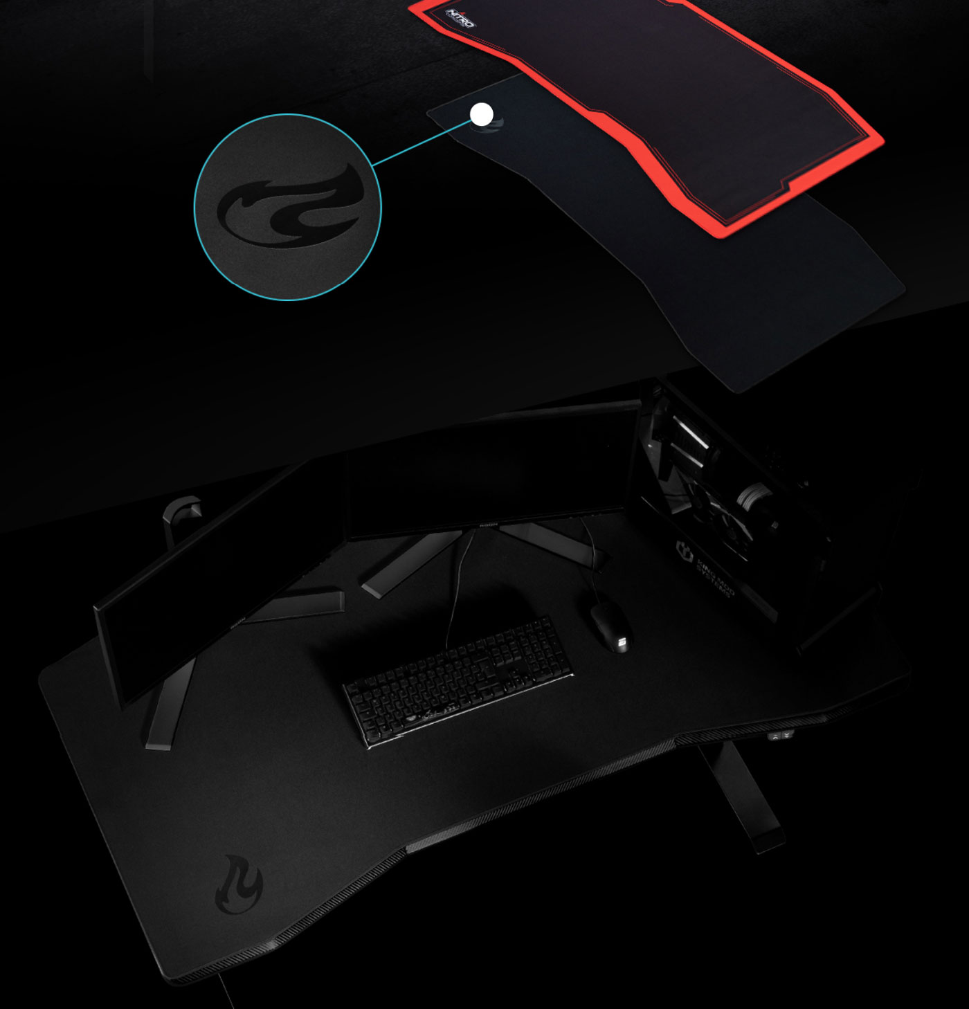 Ergonomic Nitro Concepts Gaming Desk