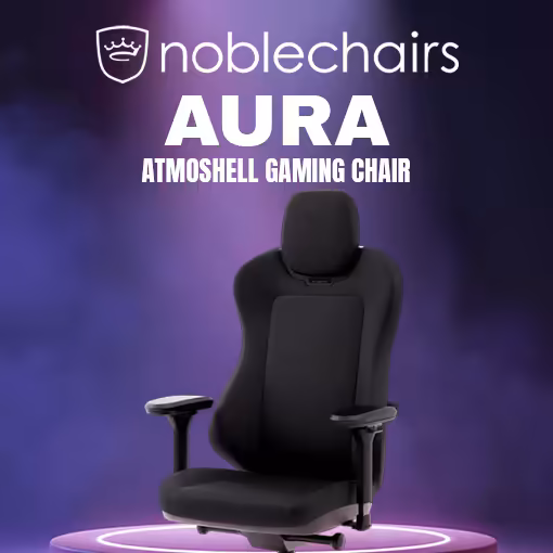noblechairs AURA AtmoShell Gaming Chair - Black noblechairs AURA AtmoShell Gaming Chair - Black