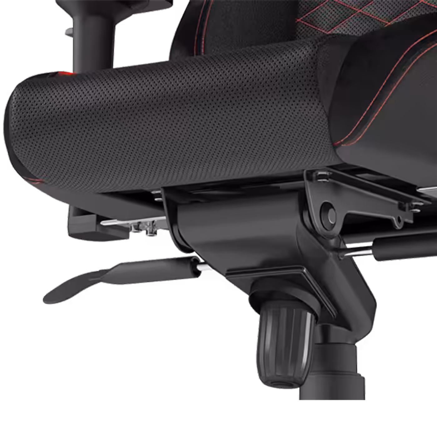 Durable black powder-coated solid aluminum chair base