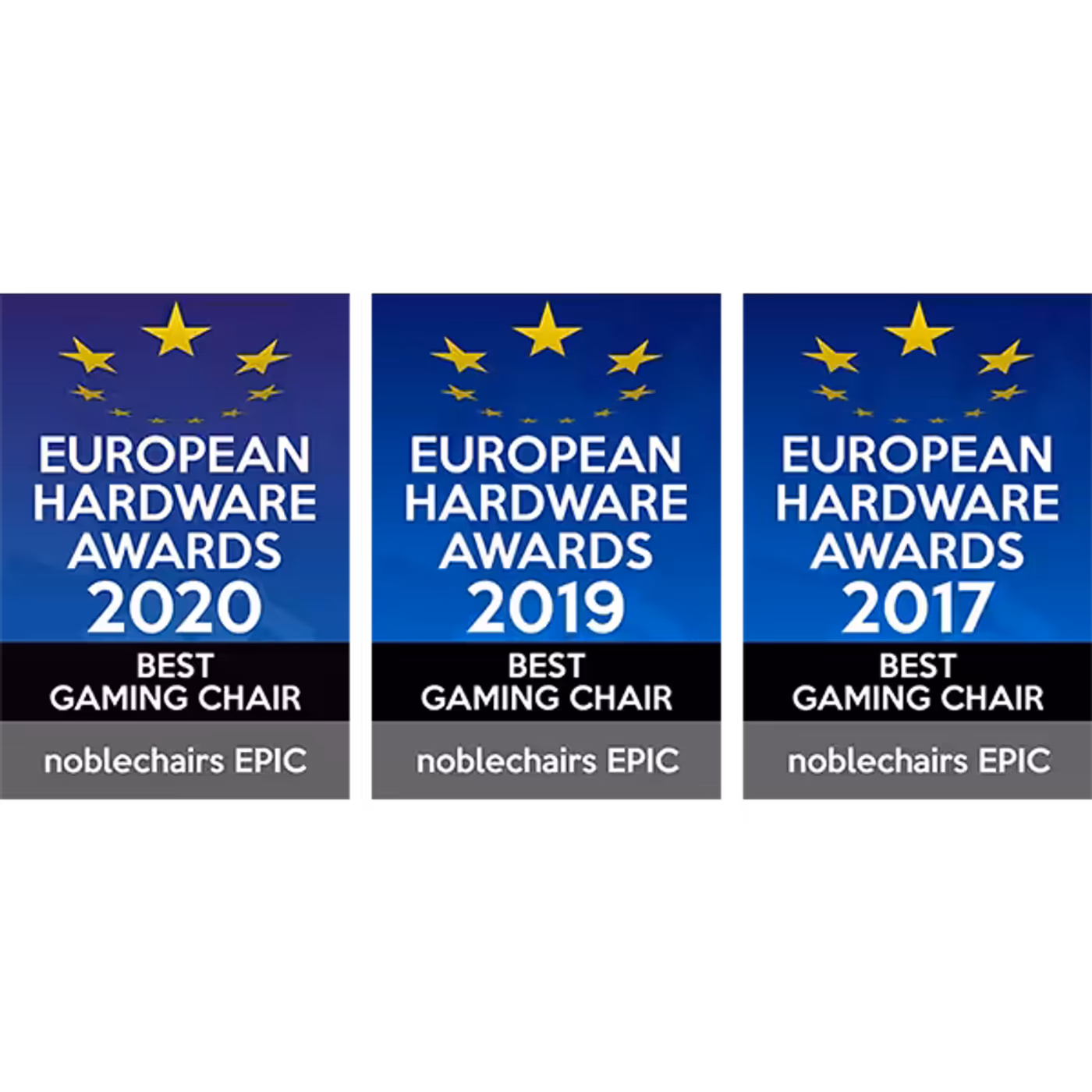 Award-winning noblechairs EPIC Series gaming chair in a black and red colorway