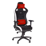 noblechairs EPIC Real Leather Gaming Chair - 4D Armrests (Black/White/Red) - image 4
