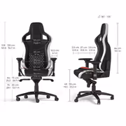 noblechairs EPIC Real Leather Gaming Chair - 4D Armrests (Black/White/Red) - image 7