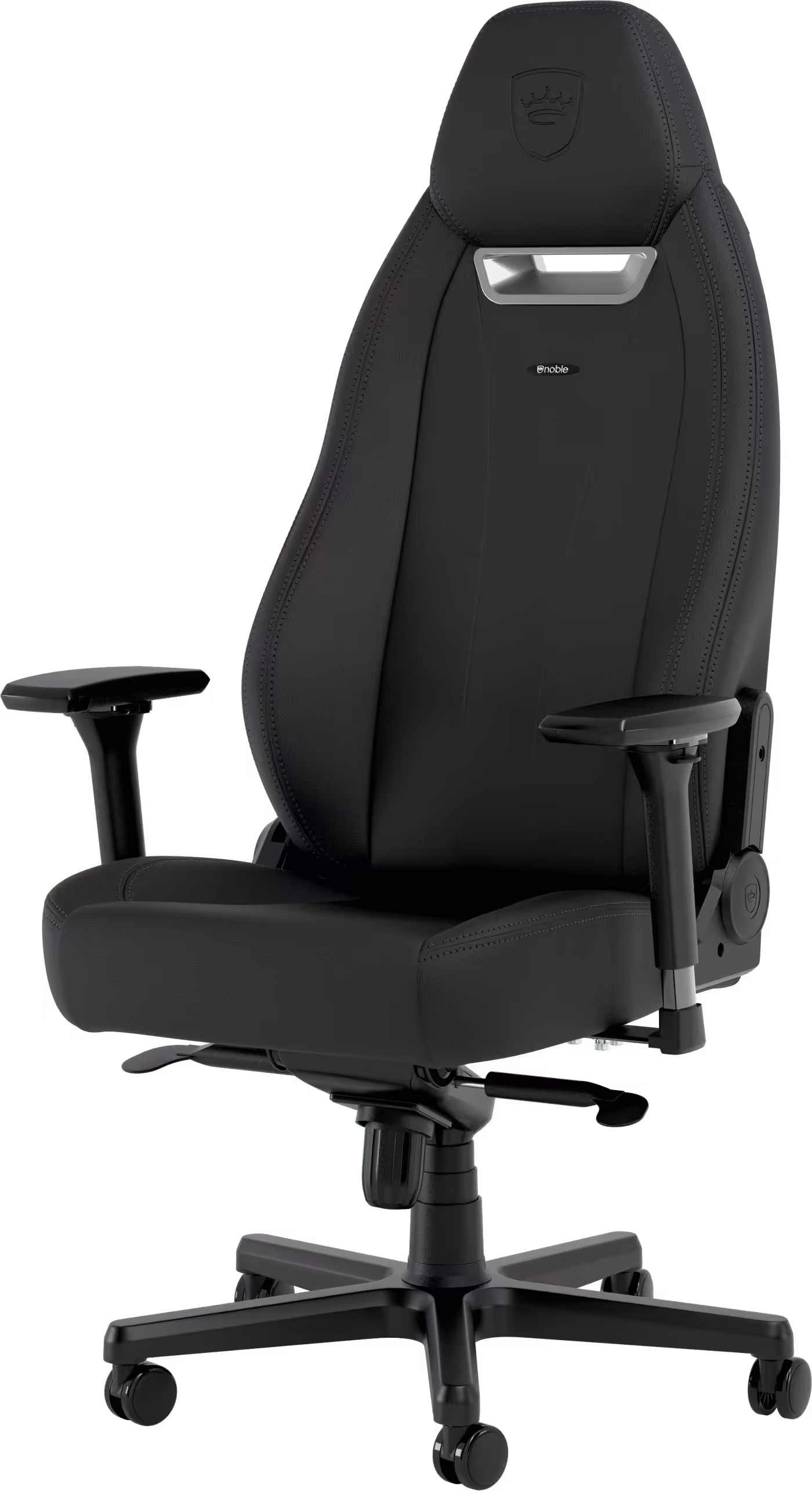 Close-up of the premium high-tech faux leather on the noblechairs LEGEND