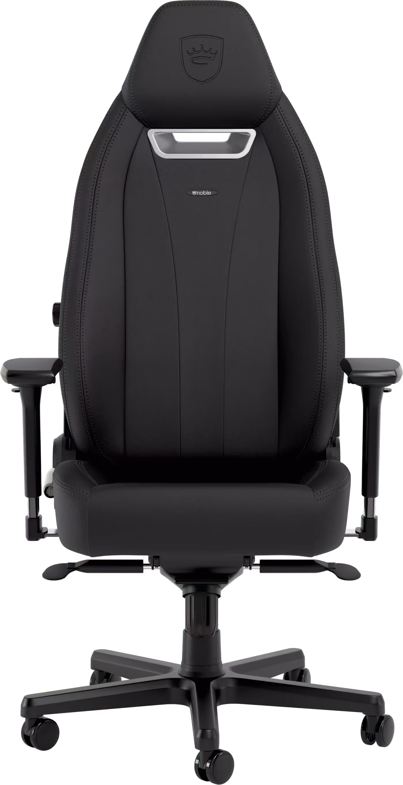 Side profile view of the noblechairs LEGEND Black Edition ergonomic chair