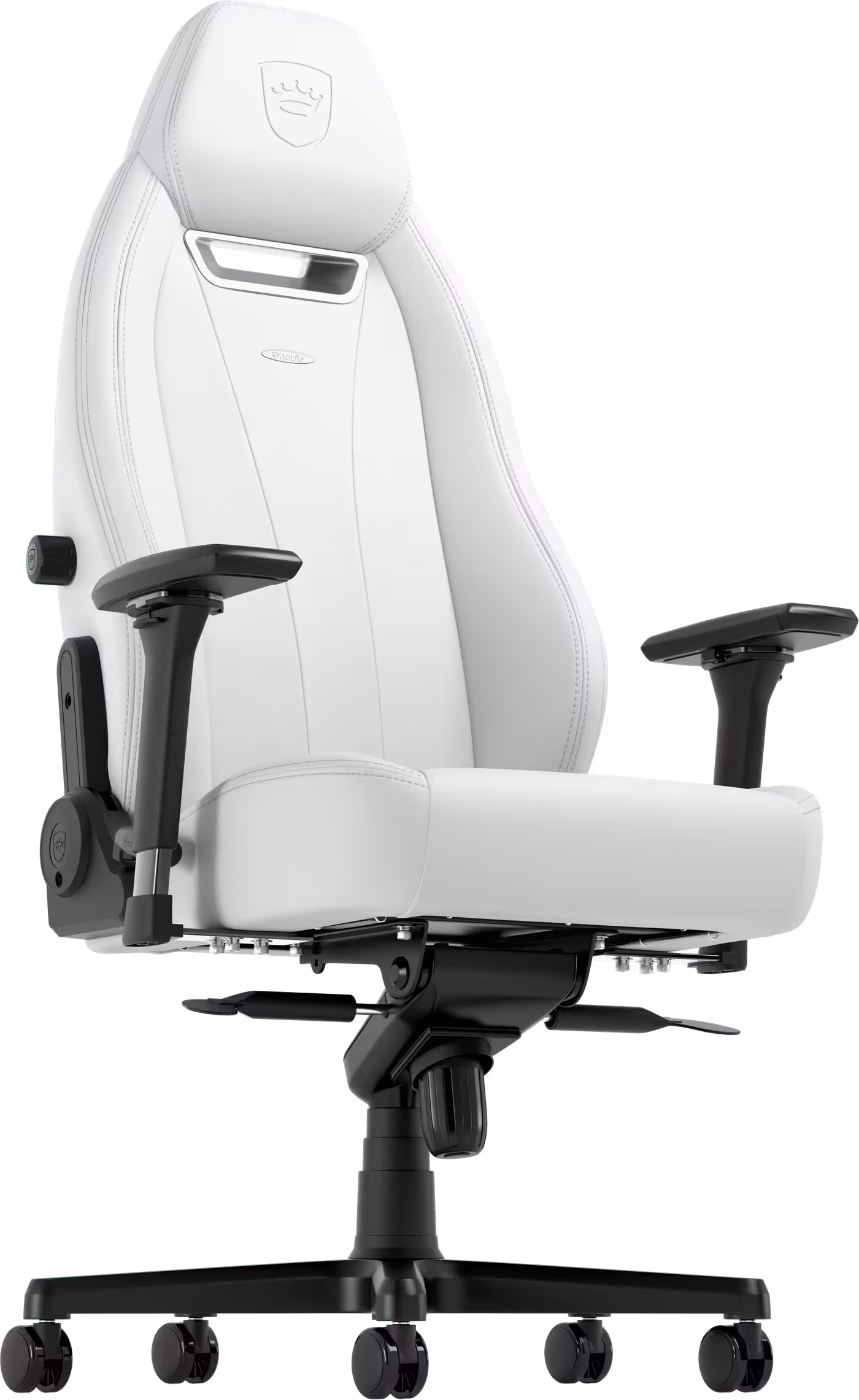LEGEND White Edition gaming chair with monochromatic white upholstery and dark accent details