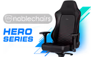 noblechairs HERO Faux Leather Gaming Chair, Lumbar, 4D Armrests (Black/Red) - image 1