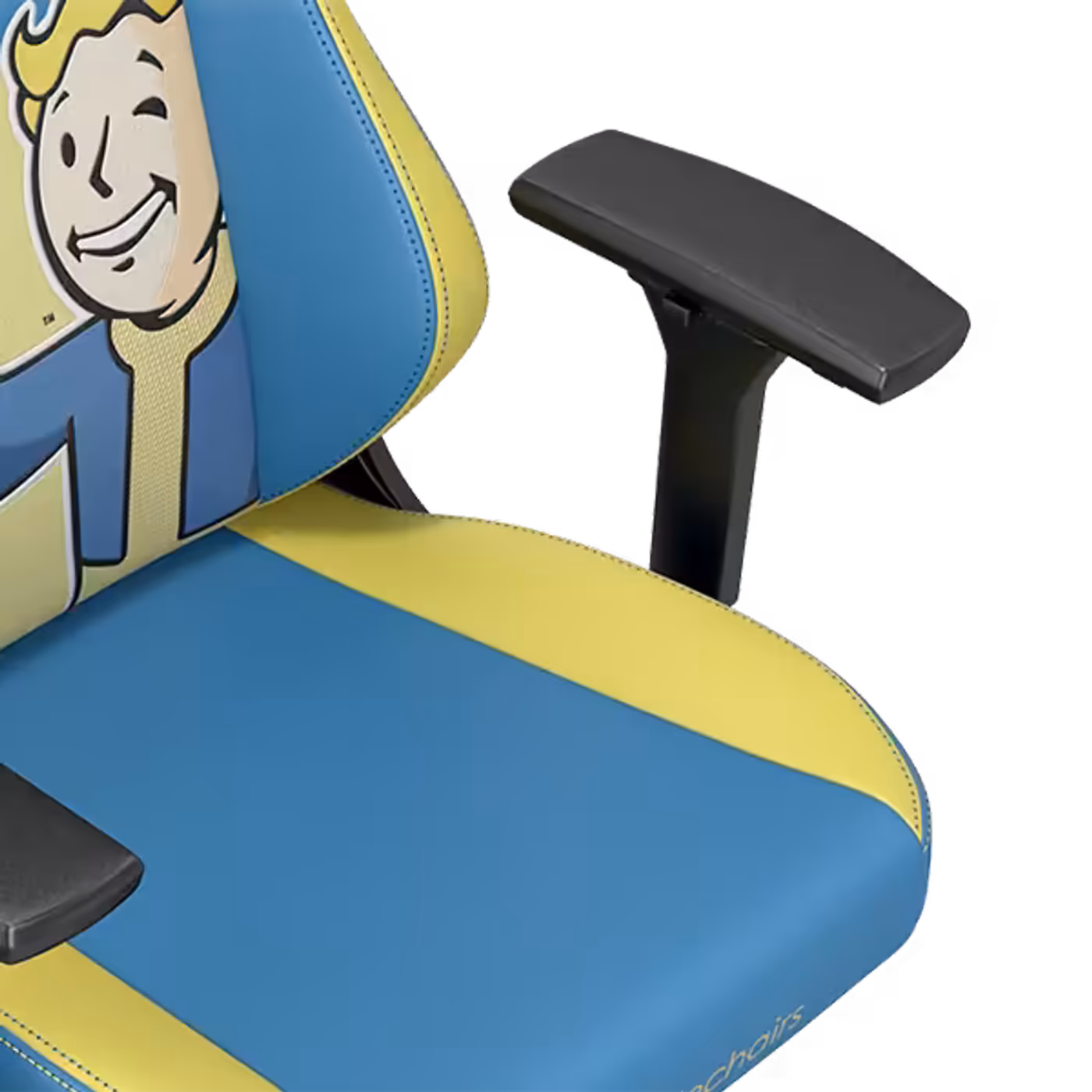 Side profile of the enlarged gaming chair showing spacious seat and backrest dimensions