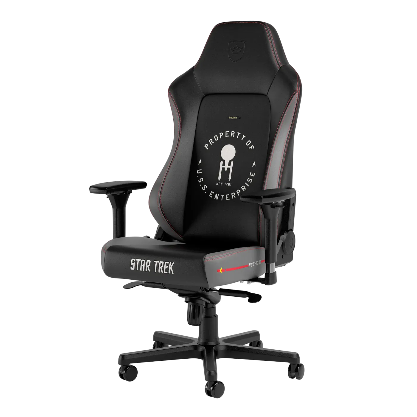 Gaming chair with adjustable lumbar support dial on the side of the backrest