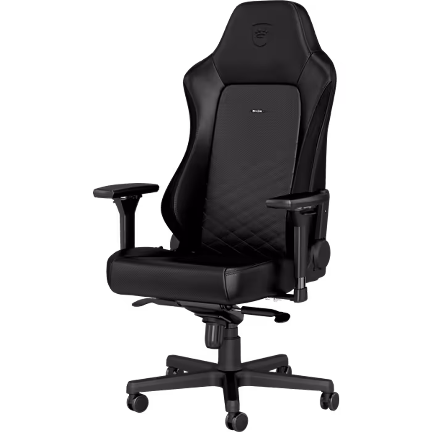 Gaming chair backrest showing the integrated rotary dial for lumbar support adjustment