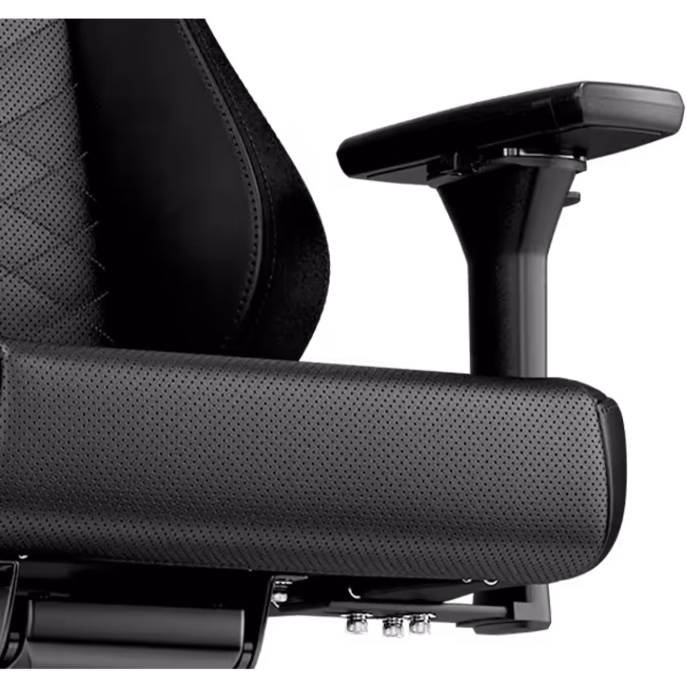 4D armrests being adjusted to show the depth and angle options