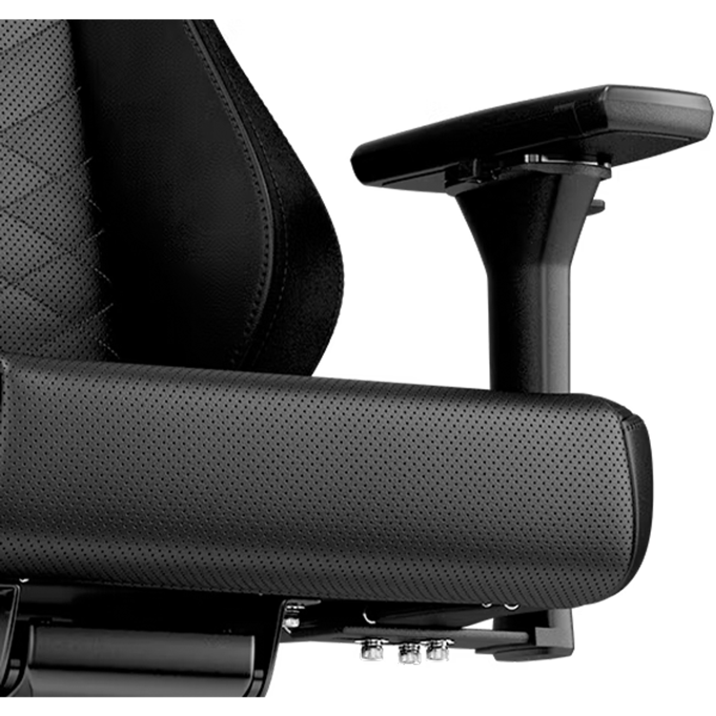 Enlarged 4D armrests on the noblechairs HERO Series gaming chair